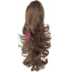 Extensie de par coada dreapta usor ondulata la varfuri cu cleste 55cm Saten Mediu 0202L10#